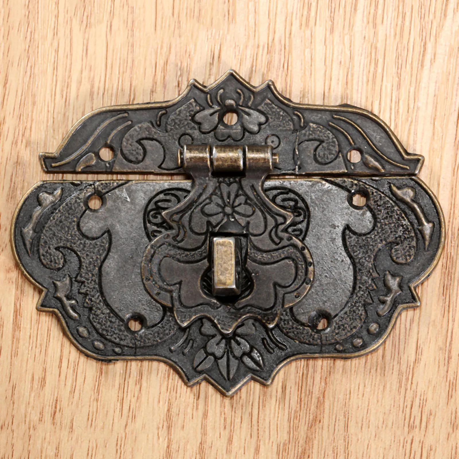 1Pc 76x57mm Antique Brass Jewelry Chest Box Gift Box Suitcase Case Buckles Toggle Hasp Latch Catch Clasp Vintage Hardware
