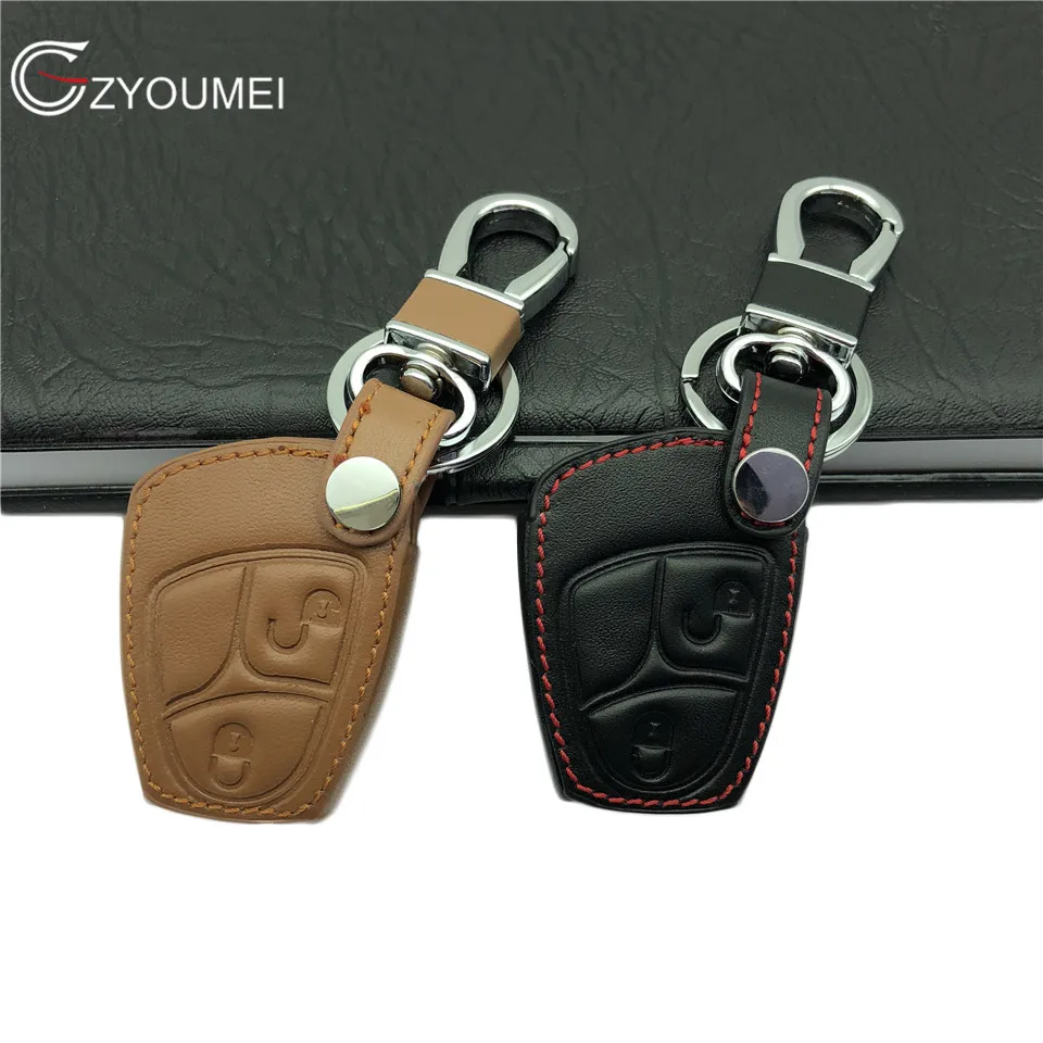

Genuine Leather Car Key Cover 2 Buttons Auto Key Remote For Mercedes-Benz A CLASS W169 B C E S R C200E 260L GLK300 Key Case