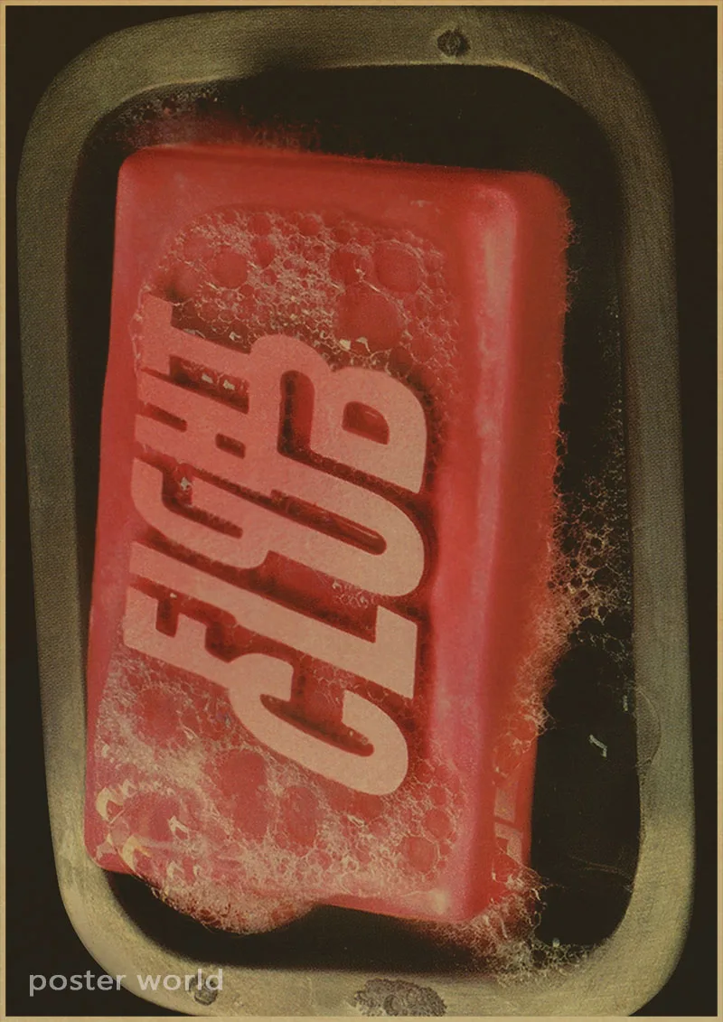 Бойцовский клуб, фильм Брэда Питта Эдварда Харрисона Нортона, винтажные бумажные постеры в стиле ретро, художественное украшение стены, украшение для бара, кафе - Цвет: D1