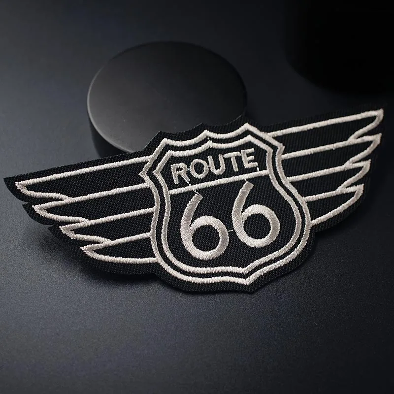 ROUTE 66(Размер: 5,3X11,7 см) DIY ткань утюг на патч вышитая аппликация швейная одежда наклейки аксессуары для одежды