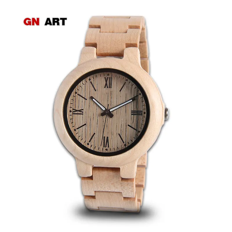 

GNART luxuri watch male wood watch relogio masculino mens movenent wood wristwatch luxury men brand FOR movement big dial