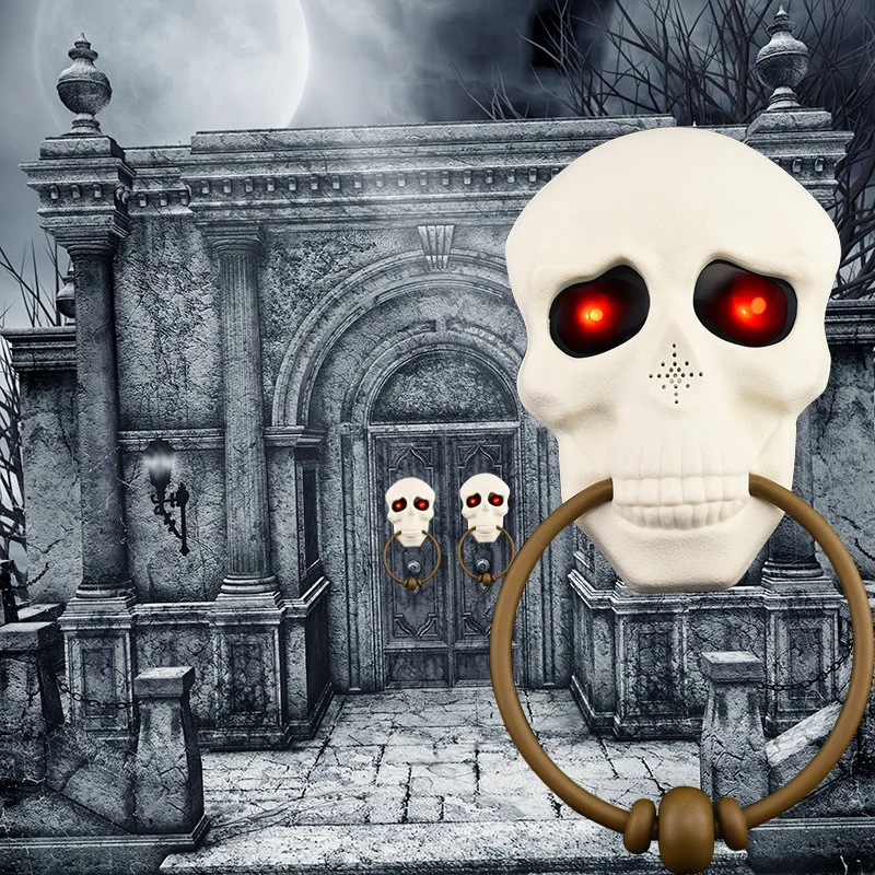 

Halloween Horror Decoration Doorbell Skull Pumpkin Vampire Glowing Weird Voice Doorbell Halloween Terror Atmosphere Props
