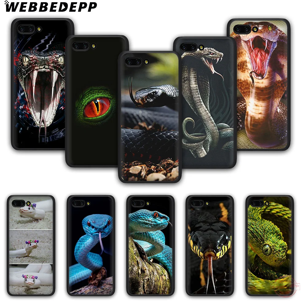 WEBBEDEPP Snake TPU Phone Case for Honor 6A 7A 2GB/3GB Pro 7C 7X 8X 8C 9 10 Note10 8 Lite |