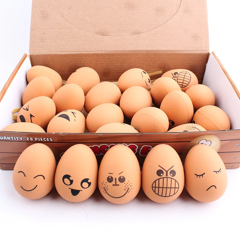 Cute Rubber Egg Balls Toys Pet Small Dogs Balls Toys Bouncing Ball 4*5