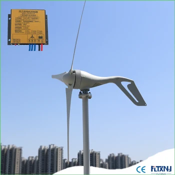 

New arrival 400w wind turbine generator 12v 24v 48v and 3 blades 5 blades with MPPT controller horizontal axies wind generator