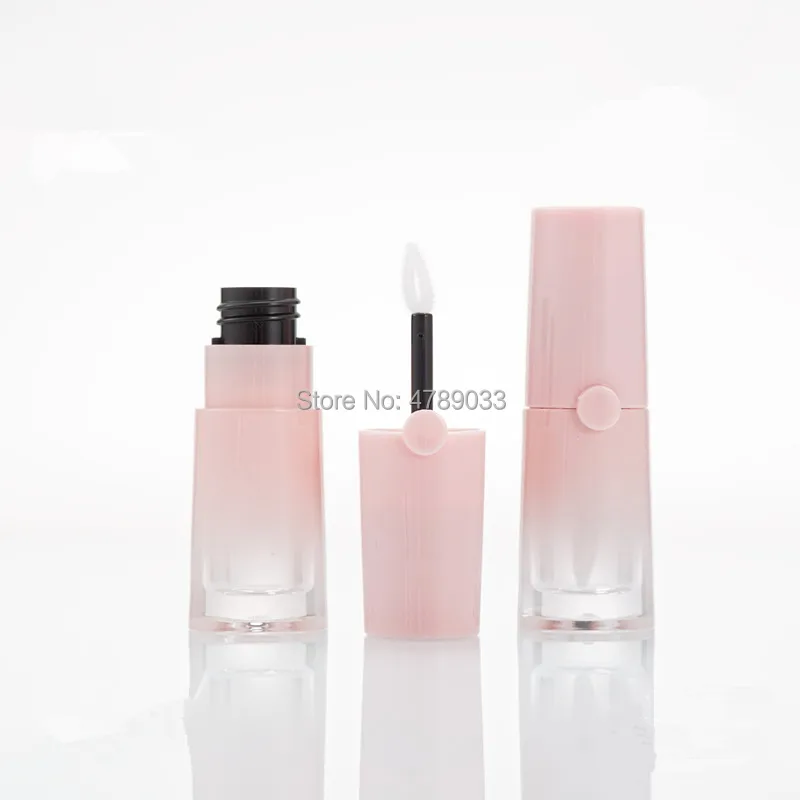 

10/30/50pcs 6ml Round Makeup Liquid Empty Lipstick Lip Gloss Tubes Gradient Pink Cosmetic Packaging Container