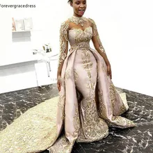 Вечерние платья с длинным рукавом, Роскошные вечерние платья с высоким воротом для женщин, праздничная одежда, вечерние платья знаменитостей размера плюс, на заказ