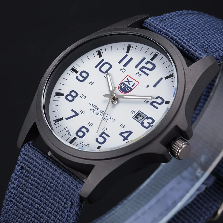

Outdoor Sports Mens Date Watch Men Stainless Steel Military Analog Quartz Wrist Watch Casual Wristwatches