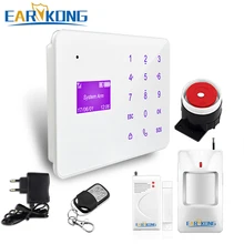 Earykong-sistema de alarma GSM inalámbrico, detector de ventana y puerta, compatible con inglés/ruso/español/francés, 433MHz