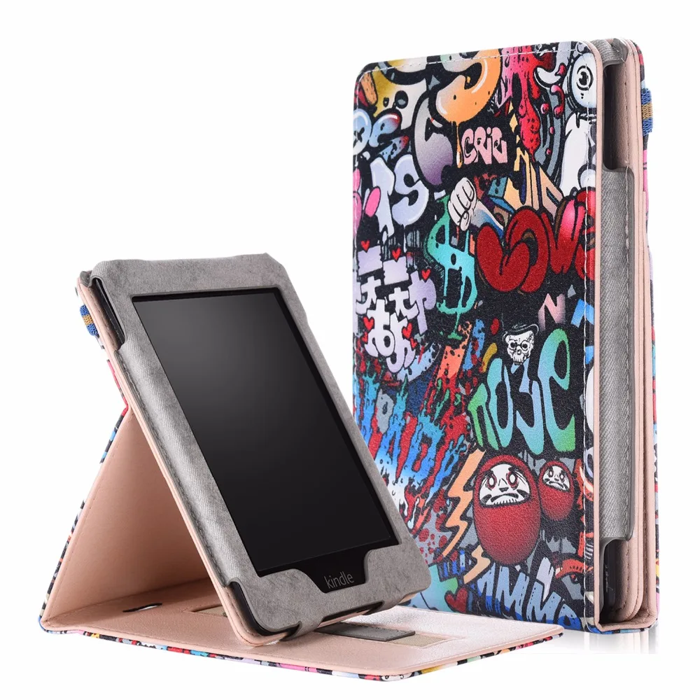 

case for Amazon Kindle Paperwhite 1 2 3 4 2015 2017 PU Leather Smart Case for funda kindle paperwhite 2018 case with hand holder