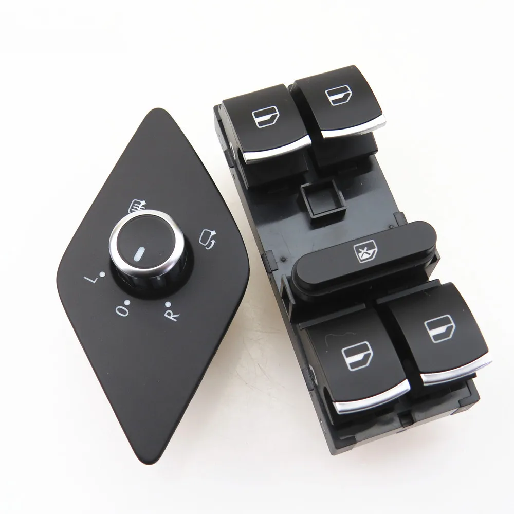 FHAWKEYEQ 2 Pcs Chrome Driver Electronic Master Switch Side Mirror