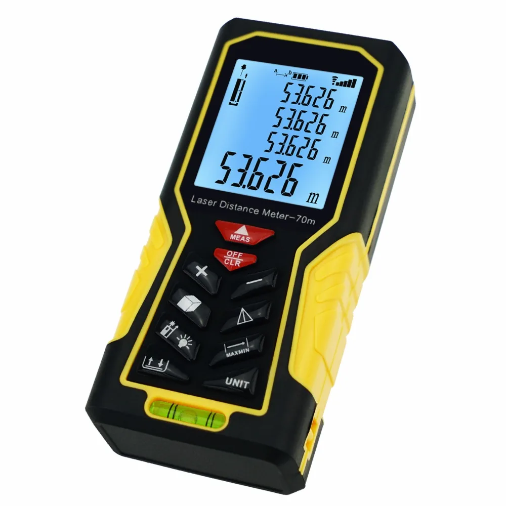 70m (229ft) Handheld Range Finder Area & Volume Measuring Tools Meter