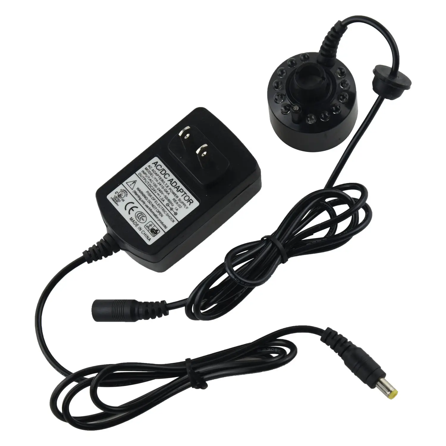 Top Sale 12 LED Fountain Mist Maker Light Mister Foggers with AC Adapter Automatically Color Pattern Changes (Black) Top Sale 12 LED Fountain Mist Maker Light Mister Foggers with AC Adapter Automatically Color Pattern Changes (Black)