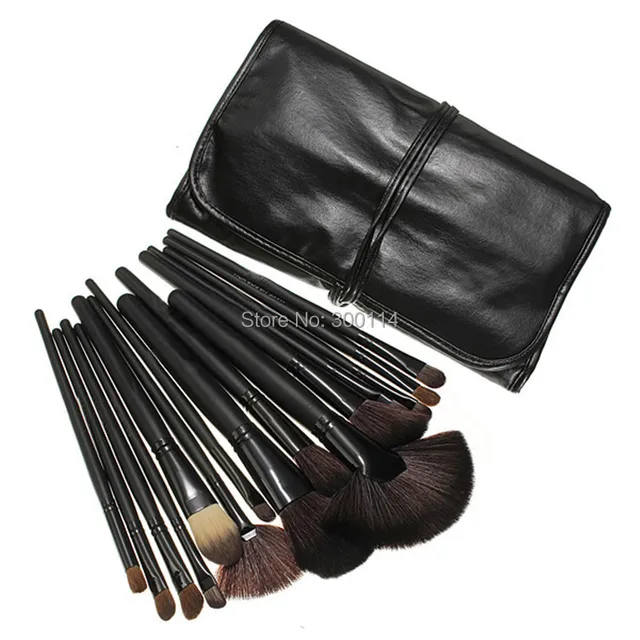  SIXPLUS Juego de brochas de maquillaje profesional, 11 brochas  de maquillaje rosa con estuche y 2 piezas de contorno negro y divertido  juego de brochas de maquillaje con esponja de maquillaje