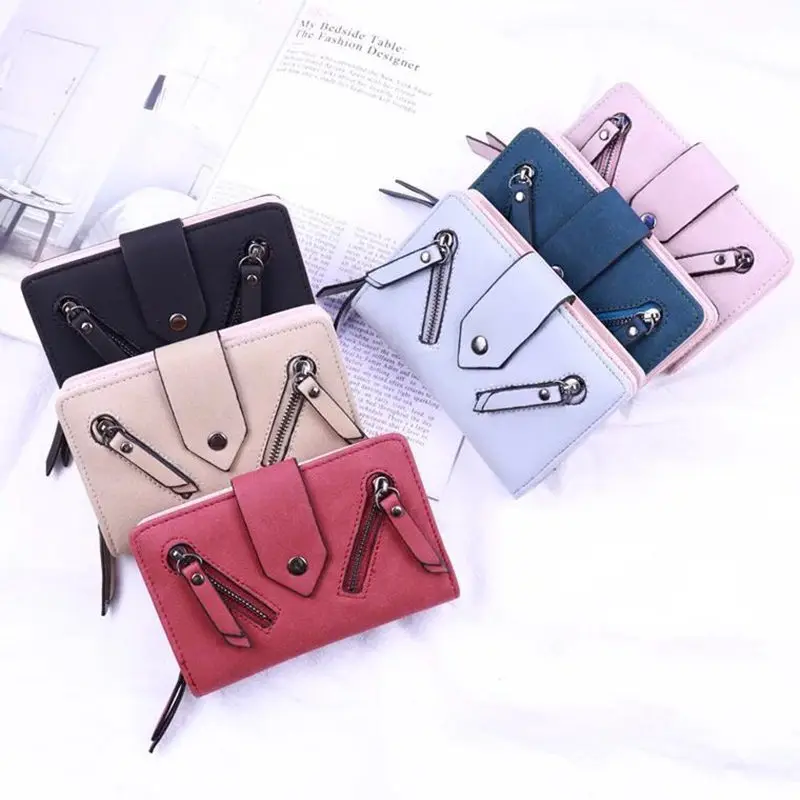 

2018 Designer Famous Brand Luxury Women's Wallet Purse Female Small wallet perse Portomonee portfolio lady short carteras