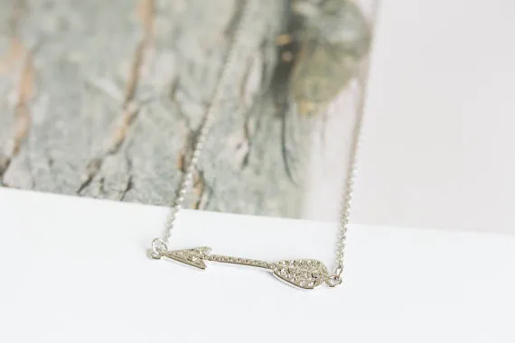 2014-Fashion-18k-gold-anniversary-inca-arrow-pendant-necklace-Free-Shipping (2)