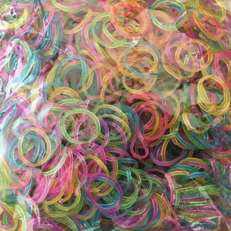 1000 шт радужные плетеные резинки, Сменный Набор браслетов своими руками, разноцветные эластичные резинки, самые яркие и прочные ленты