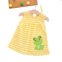 Детские хлопковые платья трапециевидной формы без рукавов милое платье для маленьких девочек повседневная одежда мини-принцессы для детей от 0 до 24 месяцев