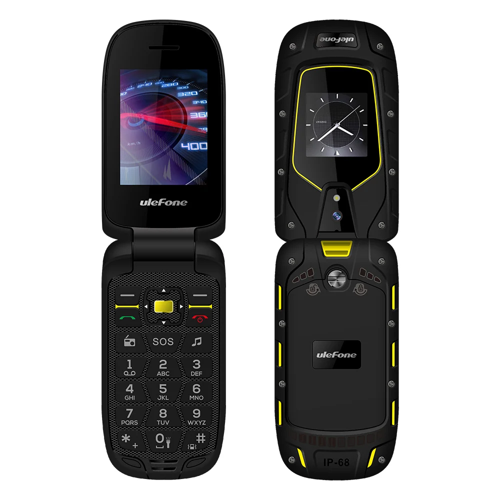 Ulefone Armor флип двойной экран прочный мобильный телефон 32 МБ ОЗУ 64 Мб ПЗУ 1.3MP камера