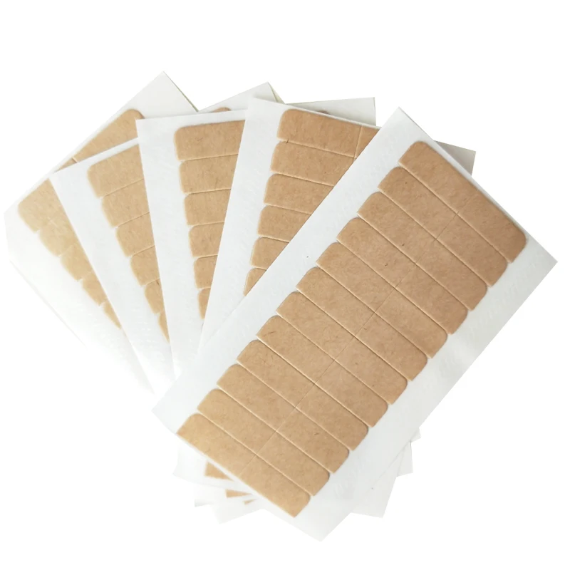 12pcs/sheet 0.8*4CM 60tabs SUPER HAIR TAPE adhesive Double Side Tapes for Tape Hair Extensions ATTACHING