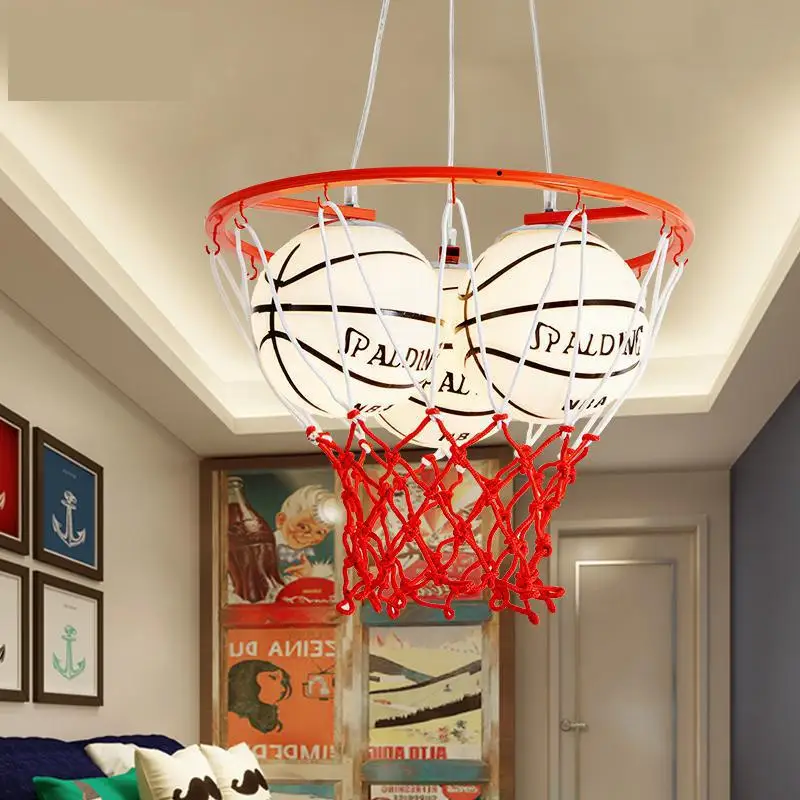 Boy Creative Cartoon Bedroom Chandelier Kindergarten Rugby ...