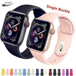 EIMO ремешок для часов аpple для apple watch 4 3 группа 44 мм 42 iwatch Группа correa apple watch 38 40 спорт силиконовые ремешки для часов