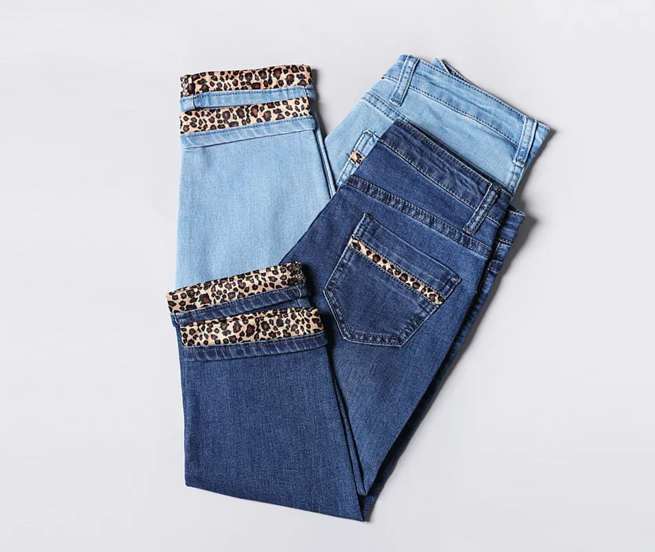 Garemay женские обтягивающие леопардовые капри Джинсы женские ...