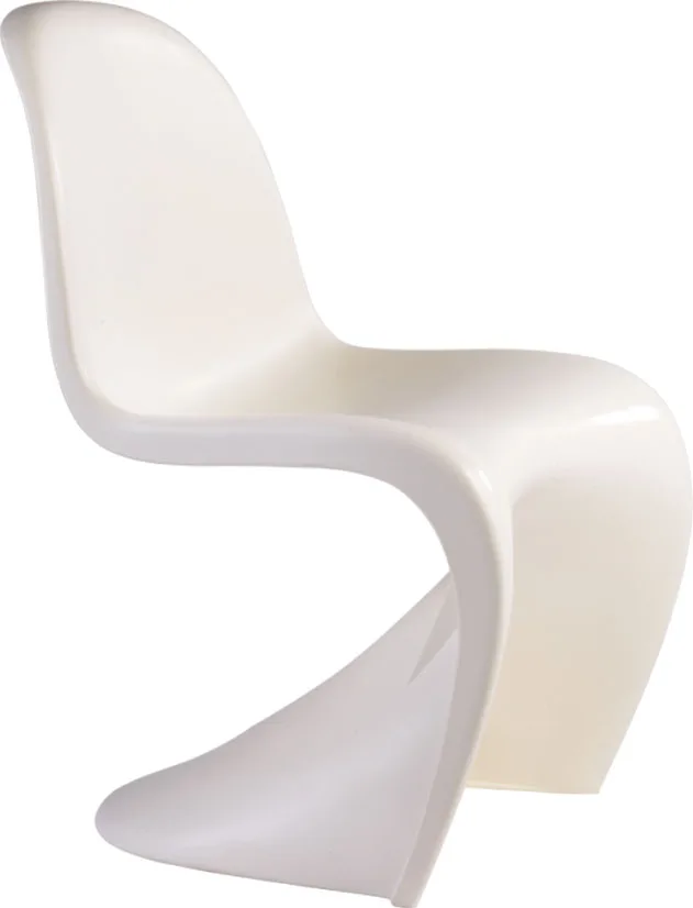 Современный дизайн, детский пластиковый S образный модный обеденный стул, современный классический Штабелируемый детский стул для отдыха, дизайнерский детский стул, 2 шт - Цвет: White