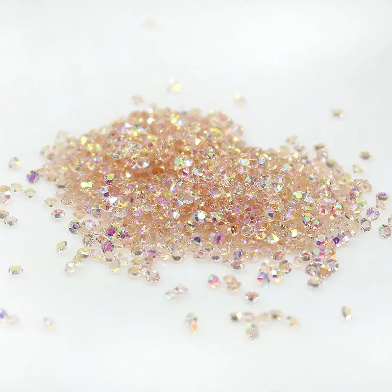 

1.1mm 1.3mm AB color Micro Diamond DIY Nails Gems Crystal Non hotfix Rhinestones Need Glue Nail Art Decoration Cosmetics