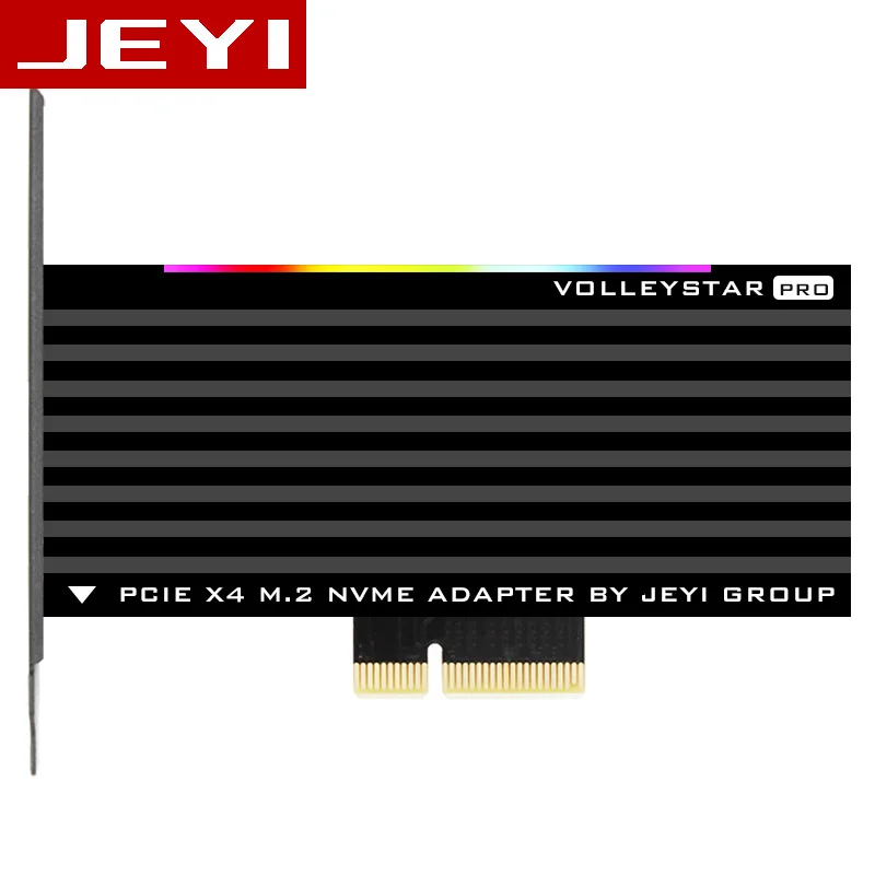 JEYI volystar PRO черный теплоотвод M.2 NVMe SSD NGFF на PCIE X4 адаптер MKey Port card PCI E 3 0x4