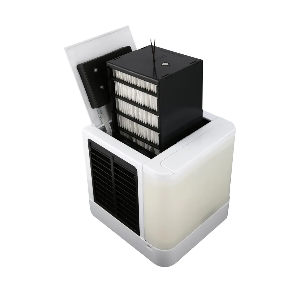 USB мини портативный кондиционер увлажнитель воздуха очиститель 7 цветов свет Настольный вентилятор охлаждения воздуха кулер вентилятор для офиса дома
