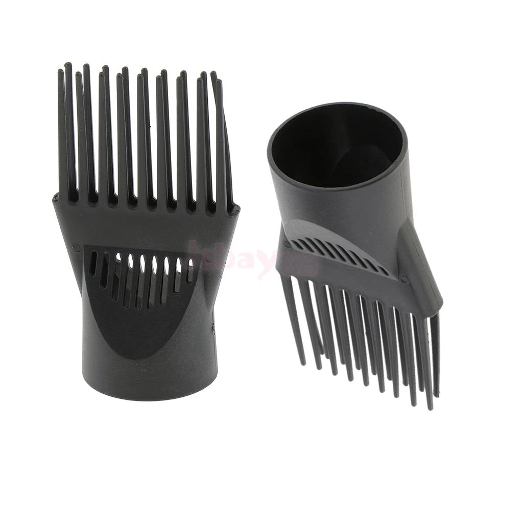 2pc Professional Universal Hairdressing Salon Hair Dryer Diffuser Wind Blow  Cover Comb Attachment Nozzle Black Plastic Dual Grip - Combs - AliExpress