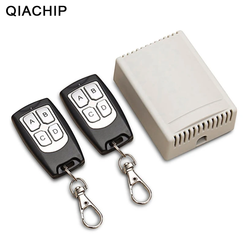 QIACHIP Универсальный Беспроводной дистанционного Управление выключатель AC/DC 12V 4CH модуль приемника радиорелейной линии с 4 канальный РЧ пульт дистанционного управления 433 МГц передатчик