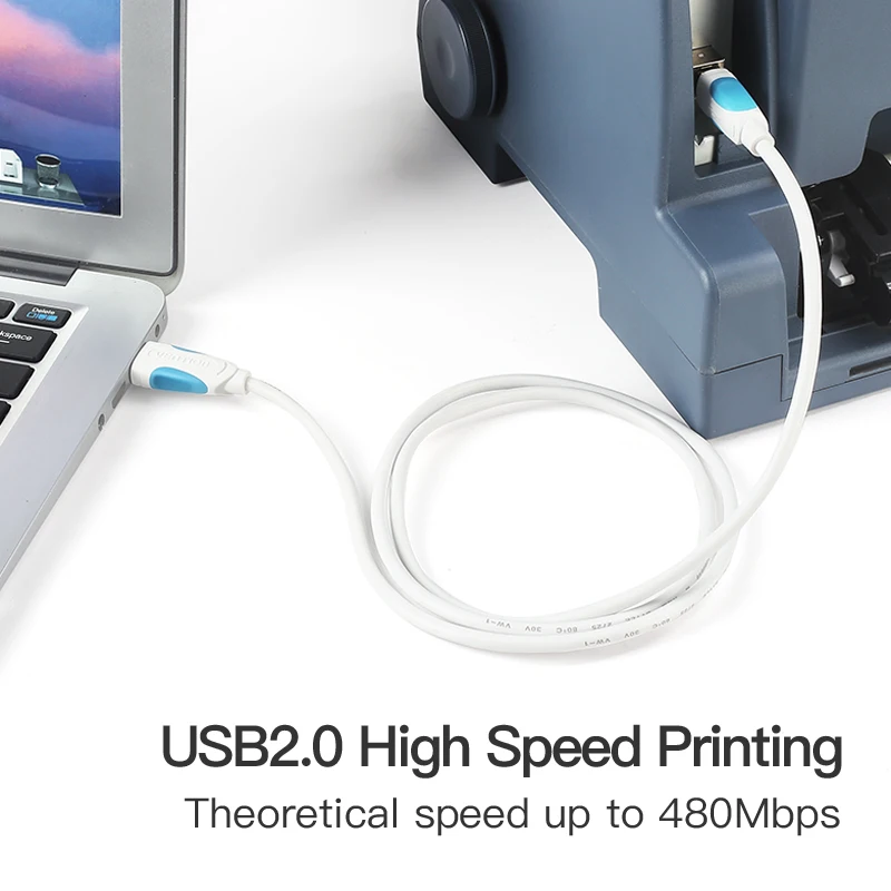 Vention USB 2.0 طباعة كابل يو إس بي 2.0 نوع وذكر إلى B الذكور مزامنة البيانات ماسحة كابل طابعة USB 1 m 2 m ل HP كانون طابعة إبسون