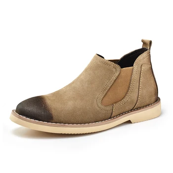 

Male casual Designer Faux Suede men shoes solid Half boots swede Leather Men Boots Man jazz Shoes Ankle Boot Men's Snow
