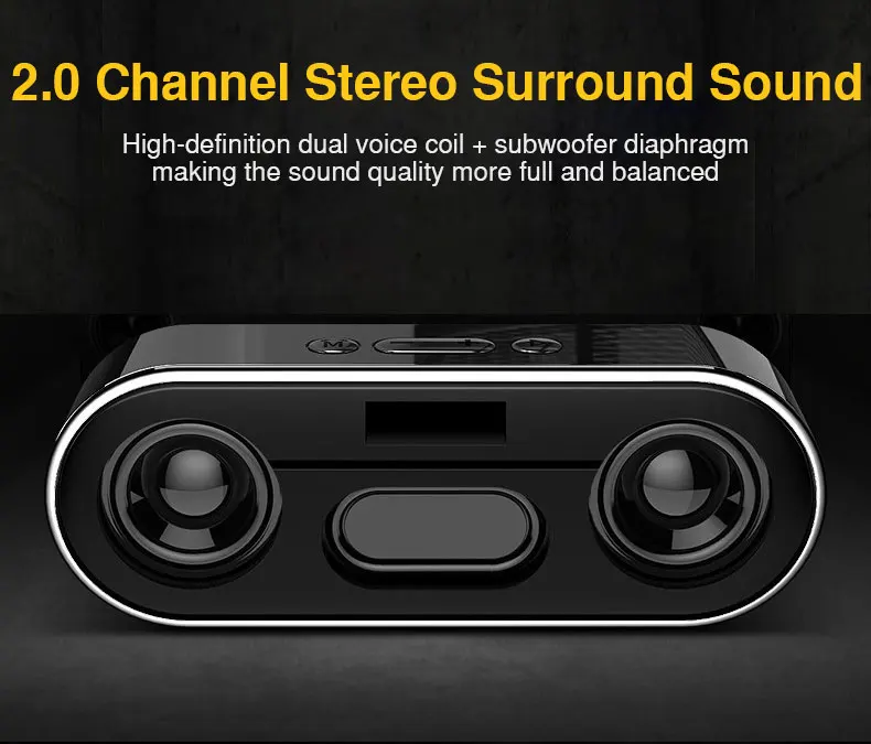Speakers Mini HiFi Wireless Bluetooth Speaker Bass Stereo Sound Portable Speaker With MIC For Phone Support AUX TF Card USB Disk (3)