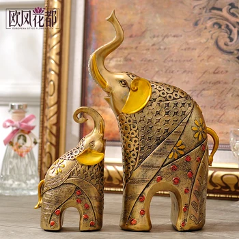 

lucky couple wedding gift decoration decoration objects Home Furnishing TV cabinet porch elephant craft ornaments