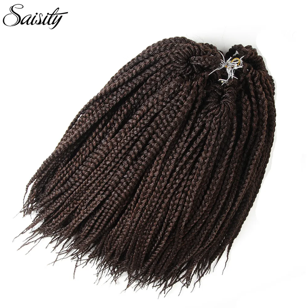 Saisity Crochet Hair Extensions Thin Box Braids Synthetic Braiding