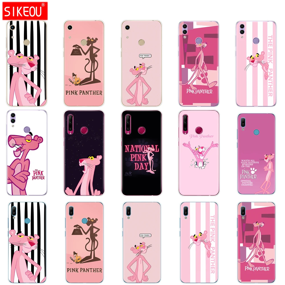

Case For Huawei Honor 8A PRO 8C 8X 10 i play case back cover for huawei Y5 Y6 Y7 Y9 2019 pro Prime Pink Panther lovely