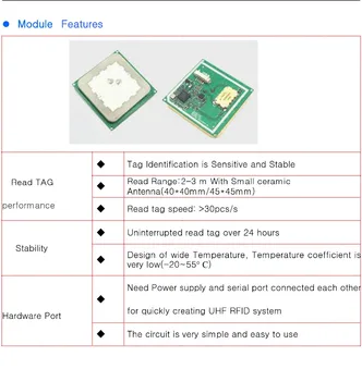 

low power quality passive mini uhf rfid reader module +2dbi small ceramic rfid uhf antenna+Free SDK+Free Testing tags