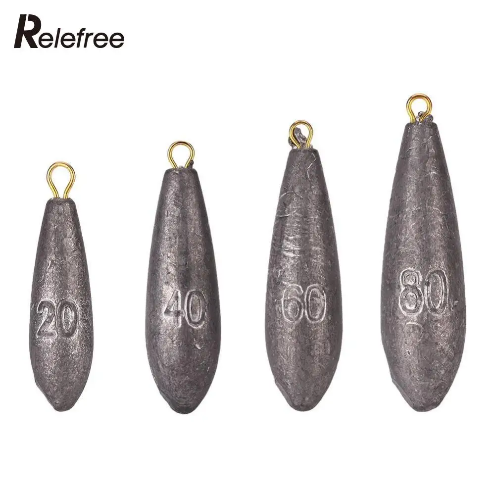 Relefree Counterweight Lead Weights Sea Fishing Sinkers with Loop 20g
