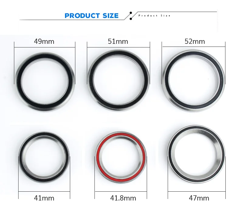 Велосипедный спорт 41/41. 8/47/49/52 мм Общая гарнитура подшипники для ремонта для 28,6/44/30 мм горный велосипед стальной подшипник