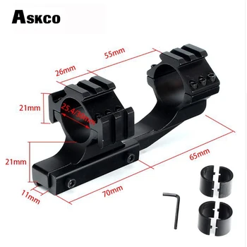 

Askco Hunting Tactical 1 inch 25.4mm 30mm Offset Rifle Scope 11mm 3/8" Dovetail Rings Mount with Extra Picatinny Weaver Rail