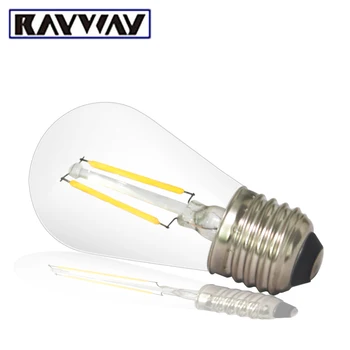 

E27 LED Filament Bulb Light Retro Edison Transparent Housing Lamp 2W 110V/220V S14 led String replacement bulb home holiday deco