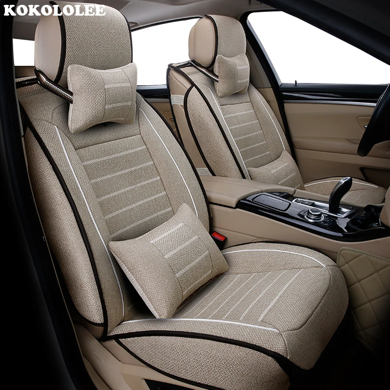 Чехлы на сиденья автомобиля из льна для Peugeot 107 206 206CC 207 301 307 307CC 308 408 508 3008 |
