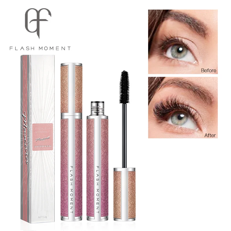 

FlashMoment Waterproof Mascara Eyelash Extension Black Thick Lengthening Eye Lashes Cosmetics Sweatproof Mascara Makeup Women
