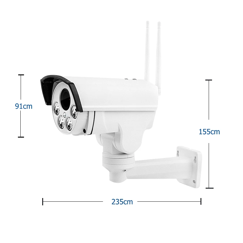 Lintratek Беспроводной IP пуля безопасности Камера 960 P 4X Оптический зум наблюдения Wi-Fi CCTV Камера IP66 Водонепроницаемый открытый Камара