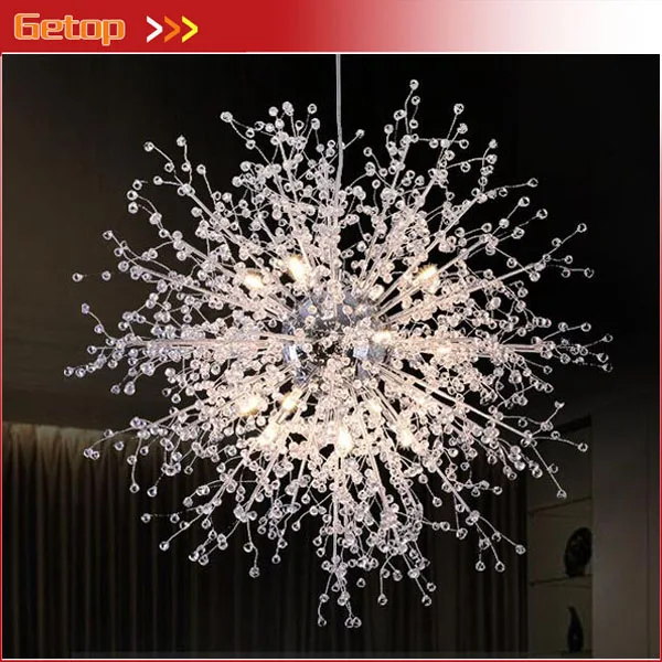 post moderne kroonluchter led creatieve kristal licht paardebloem