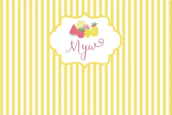 

custom lemonade lemon theme striped backdrops High quality Computer print party photo studio background