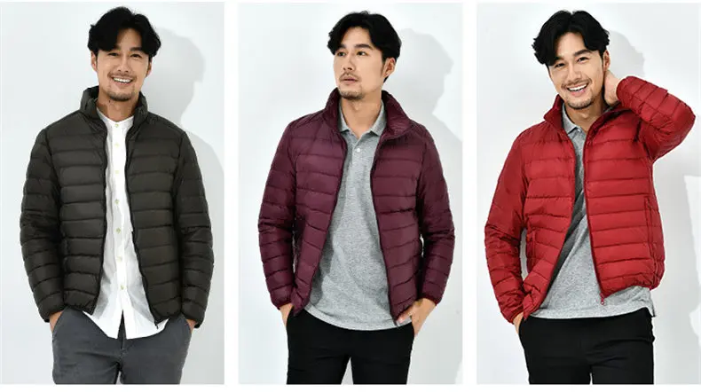9Colors 90% white duck down jacket men winter ultralight thin male parka coat man brand clothing Muls High quality outwear MD701-03